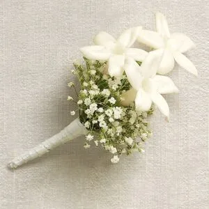 Snow White Stephanotis Buttonhole