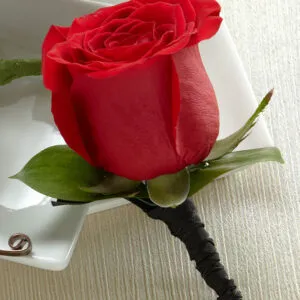Red Rose Boutonniere