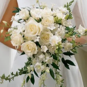 Ivory Rose & Orchid Scented Bridal Bouquet