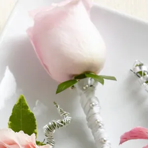 Pink Rose Boutonniere