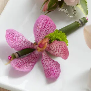 Pink Mokara Orchid Boutonniere