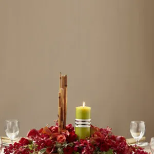 Rich Red Candle Arrangement