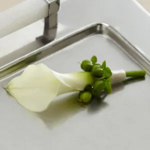White Calla Lily Boutonniere