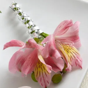 Pink Alstroemeria Boutonniere
