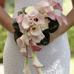Pink Calla Lily Cascade Bouquet