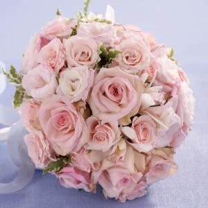 Soft Pink Rose & Orchid Bridal Bouquet