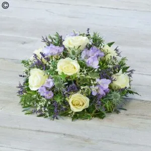 Rose and Freesia Posy Lilac and White