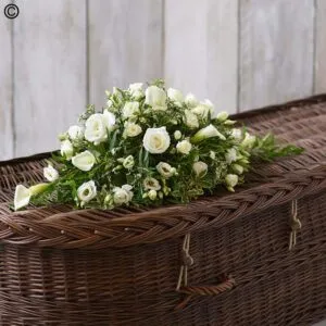 Petite Casket Spray - White