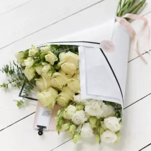 Large White Flower Wrap 65 By Enfield Flowers
