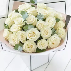 Luxury White Rose Bouquet 120 By Enfield Flowers